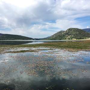 The east side of the lake