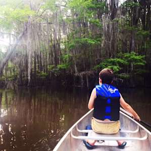 Looking for gators... or bigfoot. Cruising around Mill Pond.