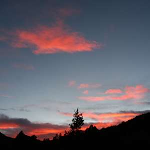 Mountain silhouette.