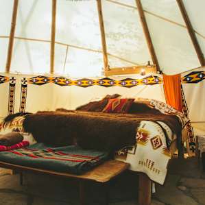 Inside Sitting Bull Tipi