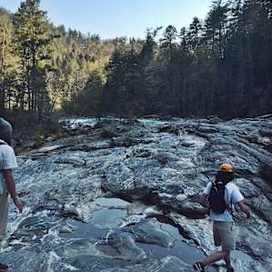 Hiking along Woodall Shoals before the sun goes down