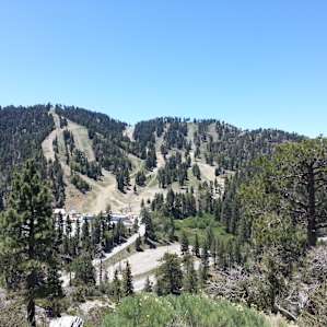 Over looking the ski/snowboard resort across the campsite.