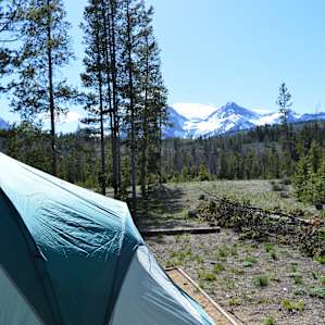 "Room" with a view in the C loop, site #63 of the Glacier View Campground