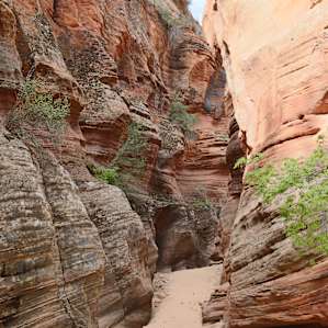 Small slot canyons on the east side of Zion NP.