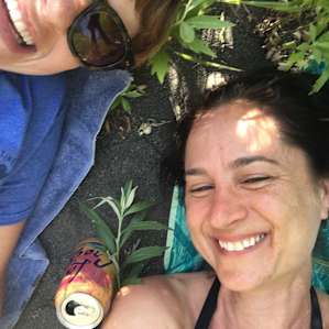 Enjoying some sun by Bear Creek