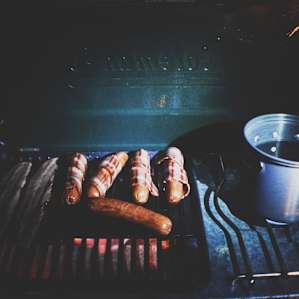 Classic camp dinner at Doane Valley on the camp stove.