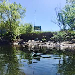 KI near dock and ranger house