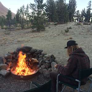 Fireside at sunset. What's not to love?