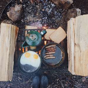 The campground is equipped with great fire pits and grills!