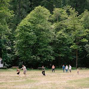 Enough space in the meadow for a quick game of _________.