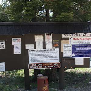 Sign with rules, prices...
