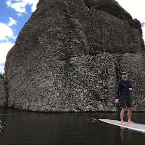 Paddling the beautiful Sylvan Lake.