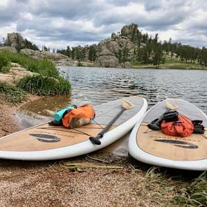 Paddling the beautiful Sylvan Lake.