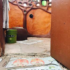 Eco friendly Cobin bathroom w/shower, sink
