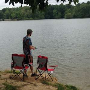 You don't need a boat to catch fish in the beautiful Bear Creek Lake.