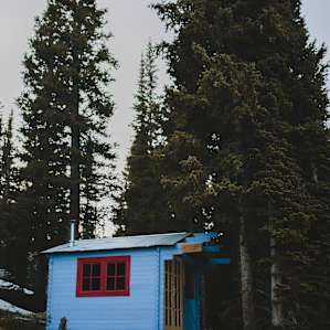 View of the cabin as you approach it.