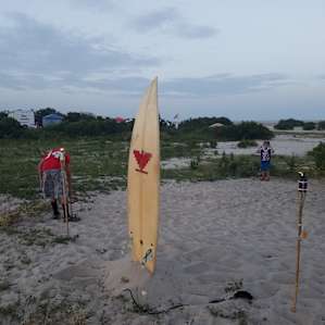 At the camp site