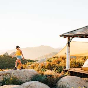 tent people lodging