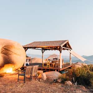 basecamp, full with running water and sink