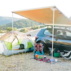 Our camp set up for the evening