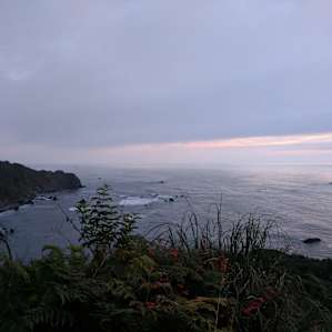 Sunset from the trail around Abalone camp