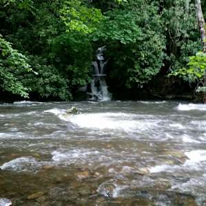 Right behind the campground~