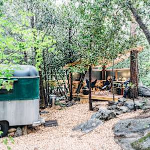 The camping area is absolutely perfect and flows around the existing, natural landscape beautifully.