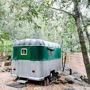 There are staggered fences for extra privacy at camp