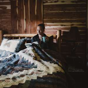 The perfect place to have a lazy morning reading in bed