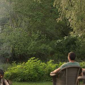 Enjoying the evening near the creek