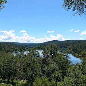 View of Lake Roberts a mile or so from the campground.