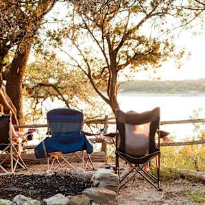 We brought camping chairs and sat at the overlook to eat our dinner. It was the perfect place to watch the sun set.