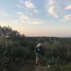 The walking trail out to Eckert Bat Cave 15 minute drive away.