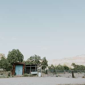 Horses are welcome with a tack shed! There's also a sink for cleaning dishes (always a welcome addition to any campground)
