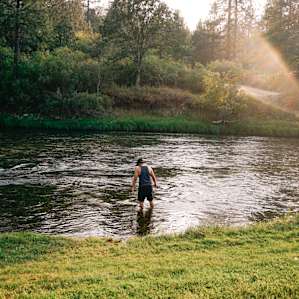 You can camp right by this creek.