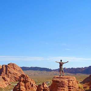 What a clean and well-maintained campground. I'm king of the world!