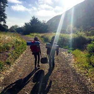 Teamwork makes the dreamwork - hiking out on our final day