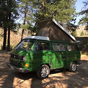 Campsite. Very flat, spacious and private.