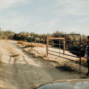 front gate. code given to you beforehand.