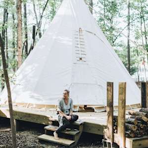 The beautiful tipi we stayed in
