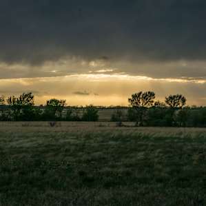 Gorgeous fields just outside of the campground can be seen out west.
