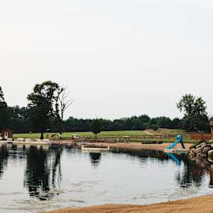 Included on the property is a small pond. Included is a zip line along with paddle boards.