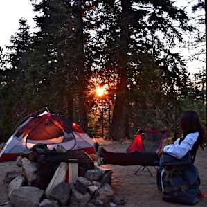 Sunset at the campsite.