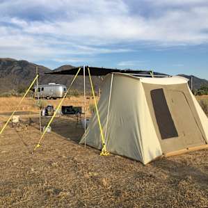 Our camp setup on the ranch.