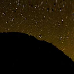 View of the night sky from campsite #20.