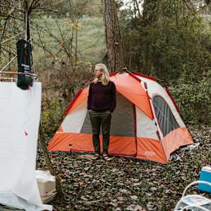 tent people shower
