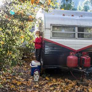 Vintage Trailer in Forest Falls