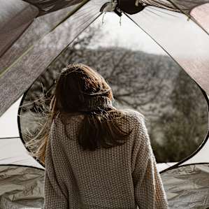 people tent view lodging