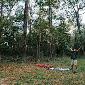 There are no designated campsites, so you can chose to throw your tent wherever you'd like