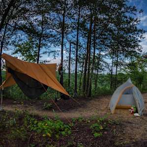 Campsite at the top of the CS trail